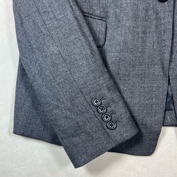 Never Worn J. Crew 12T Gray Blazer Sport Coat 1 Button Wool Blend Chic Jacket - Picture 5 of 14